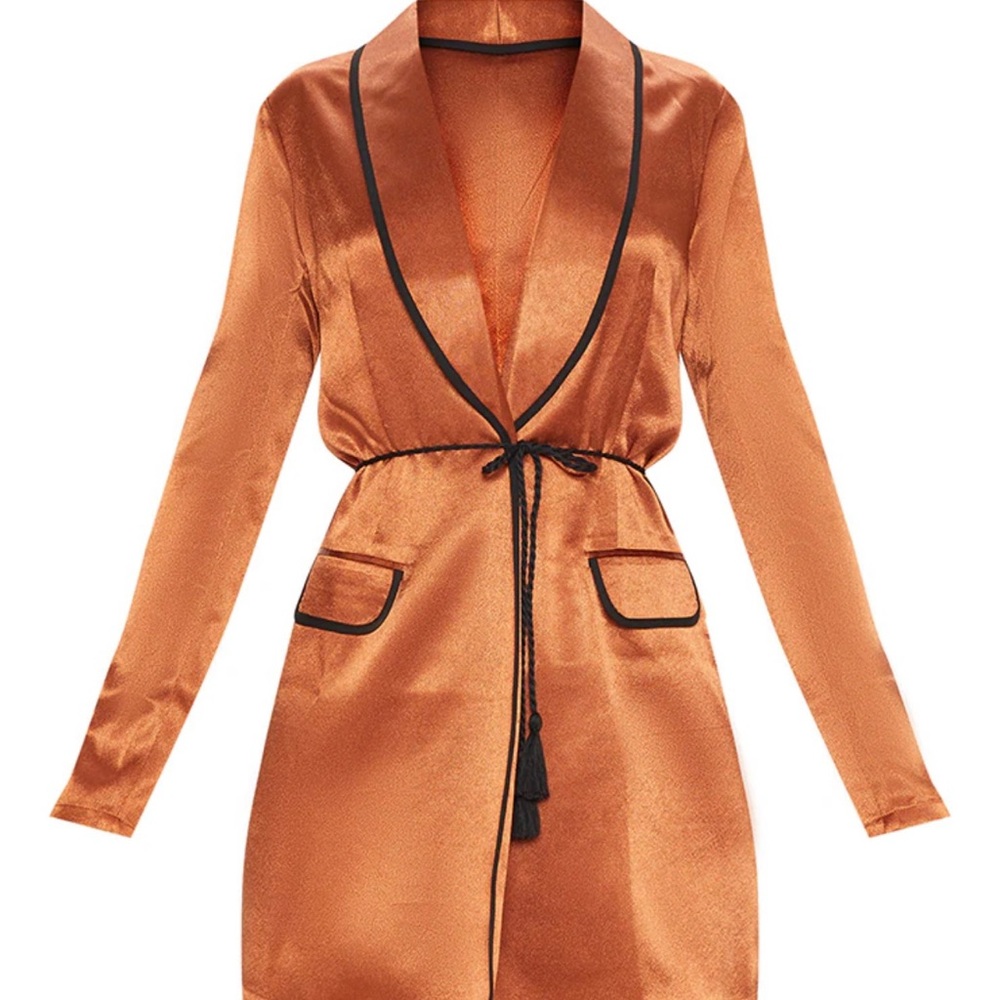 Orange/Gold blazer dress